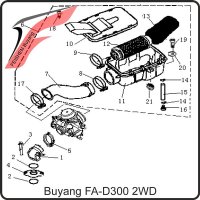(4) - Dichtflansch für Ansaugstutzen - Buyang FA-D300 EVO