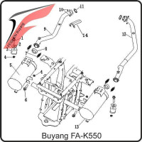 (8) - Auspuffdichtung (Krümmer-Endtopf) - Buyang FA-K550