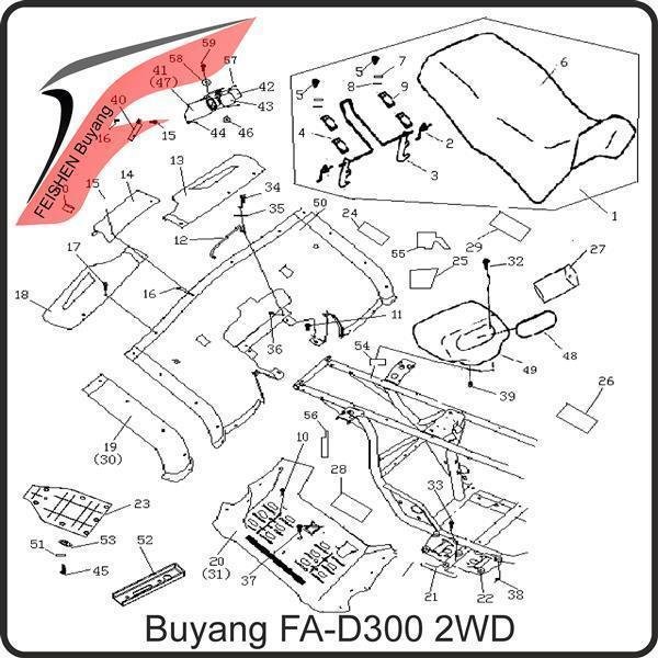 (52) - Gleitschutzprofil für Trittbrett - Buyang FA-D300 EVO