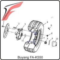 (1) - Linsenkopfschraube für Bremsscheibe - Buyang FA-K550