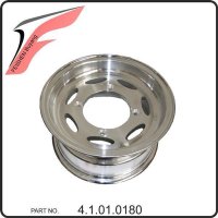 (7) - Felge vorne, Aluminium 12x6,0 silber ET24 / 4x156 - Buyang FA-H300 EVO