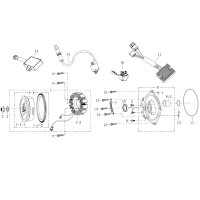 (1-2) - Lichtmaschine / Stator  - (Motor TYP XY-192 MR)
