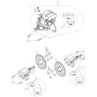 (3) - Bremssattel komplettvorne links - Adly ATV 320...