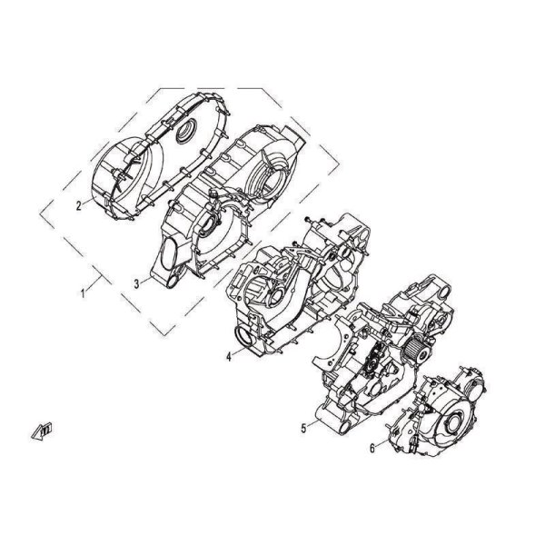 (5) - Kurbelgehäse links (MARK"A") - CFMOTO Motor Typ 2V91