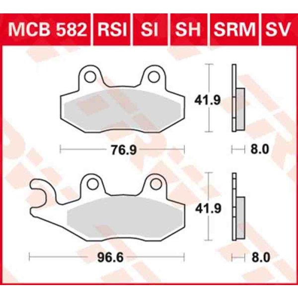 Bremsbelag Sinter RSI TRW - MCB582RSI
