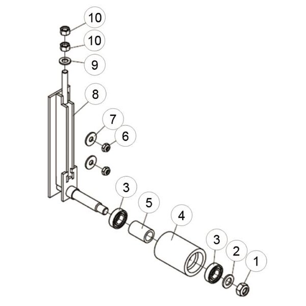 8. TENSION WHEEL SUPPORT - GEO ECO 17M 2019-