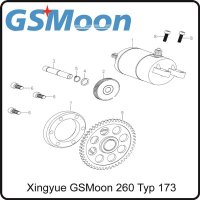 (1) - Anlasser / Starter - (TYP.170MM) Xingyue GSMoon 260