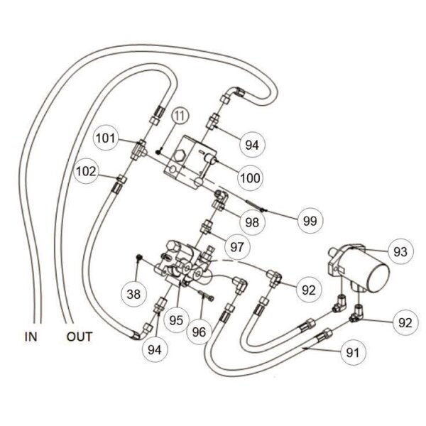 100. HYDRAULIC FLOW CONTROL - GEO ECO 16H