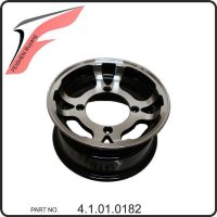 (19) - Felge vorne, Aluminium 12x6,0 schwarz / silber ET24 / 4x156 - Buyang FA-G300 Buggy
