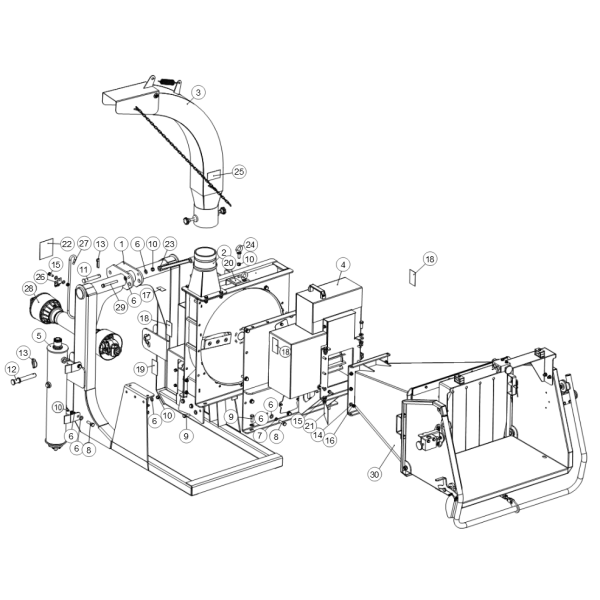 1. HITCH WELDMENT - GEO ECO 30 - 2019