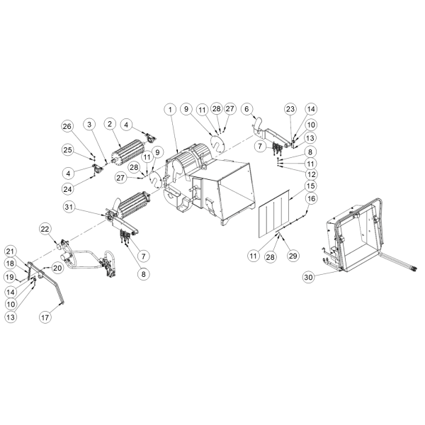 5. UPPER FEED ROLLER-ASSEMBLY - GEO ECO 33