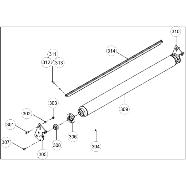 309. ROLLER WELDMENT - GEO DPS 220