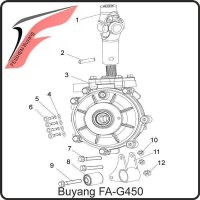 (8) - Gummi-Metall Lager hinten oben - Buyang FA-G450 Buggy