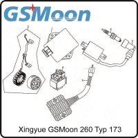 (3) - Lichtmaschine / Stator - (TYP.170MM) Xingyue GSMoon...