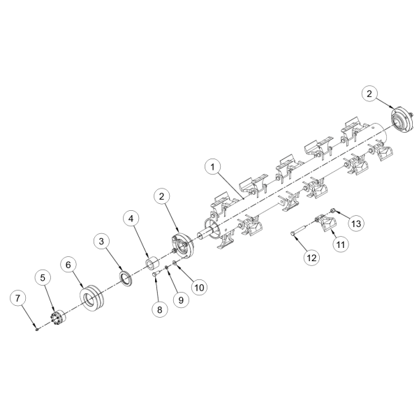 4. SPACER LOWER FOR PULLEY 2 GROOVES - GEO FL
