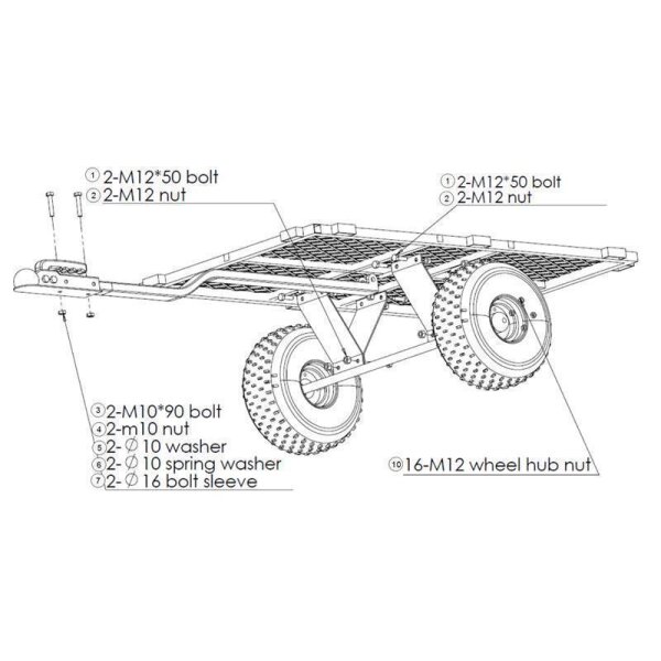 3. BOLT M10X90 - GEO ATV CARRY