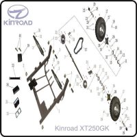 (5) - SPACER, CENTER - Kinroad XT250GK
