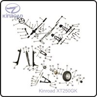 (20) - RUBBER, PAD - Kinroad XT250GK
