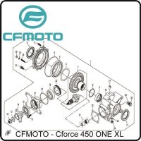 (8) - Distanzscheibe 1,00 - CFMOTO CForce 450 ONE XL