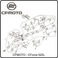 (19) - Schraube M10x1,25x70 mit Flansch - CFMOTO CForce 520L