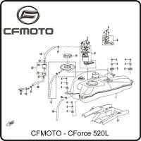 (1) - Benzintank (from 02.07.2019) - CFMOTO CForce 520L
