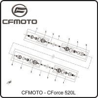 (1) - Antriebswellengelenk außen - CFMOTO CForce 520L
