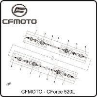 (1) - Antriebswellengelenk außen - CFMOTO CForce 520L