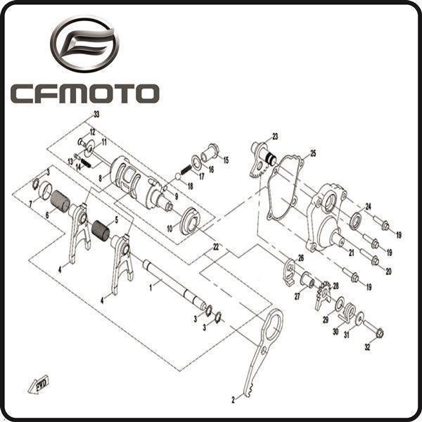 (32) - Schraube M6x35 - CFMOTO Motor Typ191R