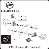 (1) - Reifen hinten 25x10-12 85J - CFMOTO UForce 500