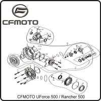 (16) - Simmering 35x61x9 (14) Braun - CFMOTO UForce 500