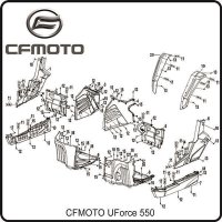 (1) - Abdeckung rechts - CFMOTO UForce 550