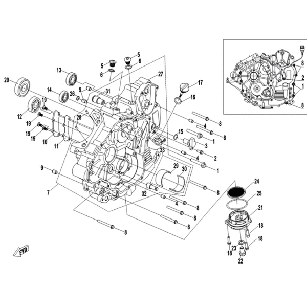 (22) - Schraube M12x1,5x15 - CFMOTO Motor TYP191Q