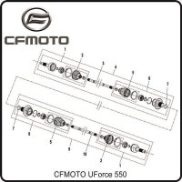 (1) - Antriebswellengelenk außen - CFMOTO UForce 550