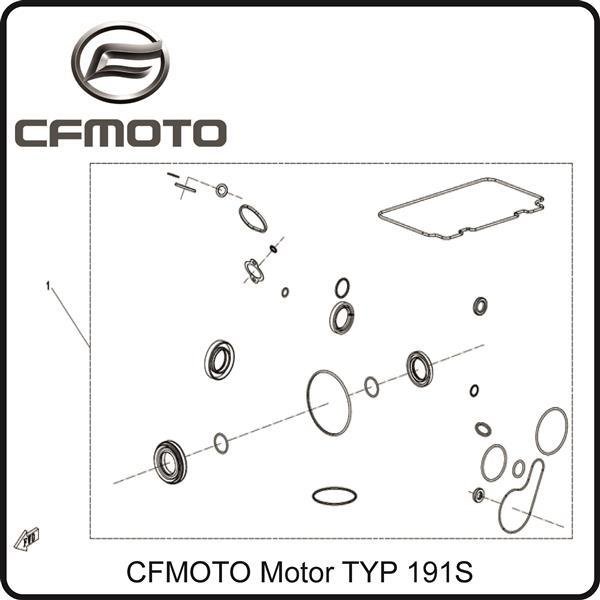 (1) - Motordichtsatz Simmeringe  - CFMOTO Motor Typ191S