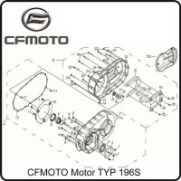 (22) - Variomatikabdeckung silber - CFMOTO Motor TYP 196