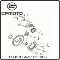 (1) - Schraube M8x20 - CFMOTO Motor TYP 196
