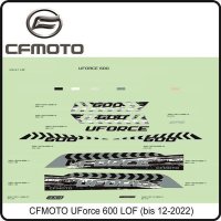 (1) - Aufkleberset - CFMOTO UForce 600 LOF (bis 12-2022)