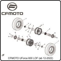 (8) - Radnabe vorne - CFMOTO UForce 600 LOF (ab 12-2022)