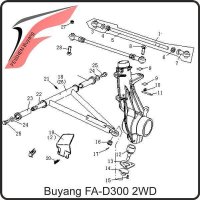 (22) - Distanzrohr / Abstandhalter für Dreieckslenker - Buyang FA-D300 EVO