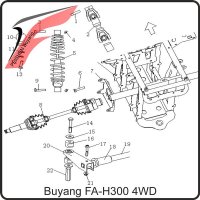 (1) - Spannstift für Kardanwelle 8x40 - Buyang FA-H300 EVO