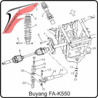 (1) - Spannstift für Kardanwelle 8x40 - Buyang FA-K550