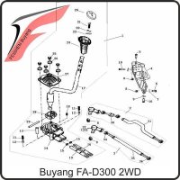 (3) - Schaltstange 2 gerade komplett - Buyang FA-D300