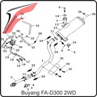 (2) - Bundmutter M8 - Buyang FA-D300 EVO
