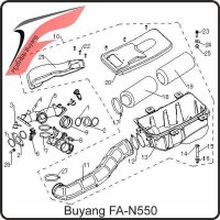 (17) - Schlauchschelle für Lüftfiltereinsatz - Buyang FA-N550