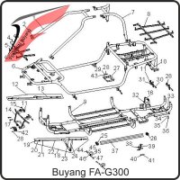 (16) - Rear supporter, cable - Buyang FA-G300 Buggy