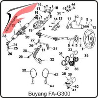 (15) - Upper connecting plate, pedal - Buyang FA-G300 Buggy