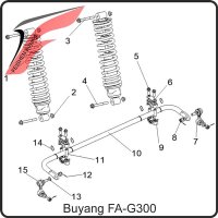 (8) - Nut, socket, M10×1.25 - Buyang FA-G300 Buggy