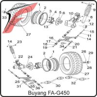 (21) - Distanzhülse Querlenker - Buyang FA-G450 Buggy