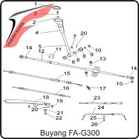 (25) - Shaft, pin - Buyang FA-G300 Buggy