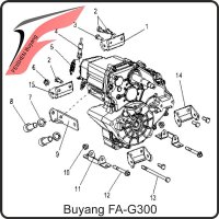 (1) - Bracket 2, rear rocker arm - Buyang FA-G300 Buggy